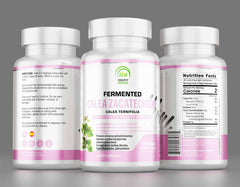 Bottle of calea zacatechichi supplement with capsules, highlighting its use for dream enhancement and sleep support.