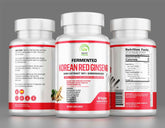 Bottle of korean red ginseng supplement with capsules, emphasizing its energy-boosting and immune-supporting benefits.